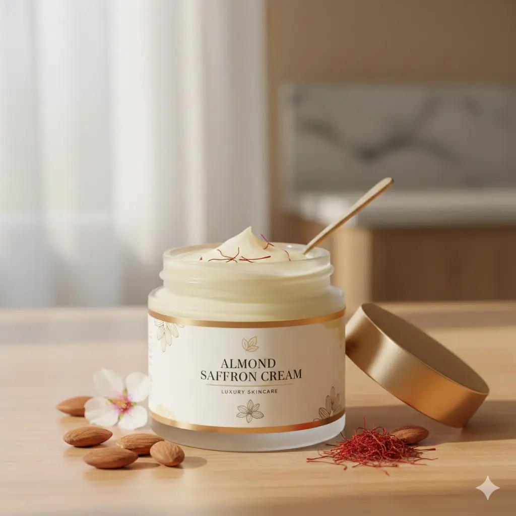 Almond Safron Cream